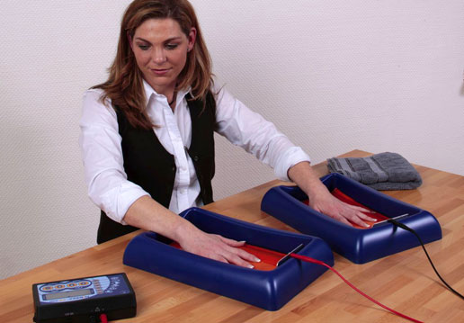 Hidrex Iontophoresis machine to treat hyperhidrosis Bindner Medical - The Iontophoresis Specialist